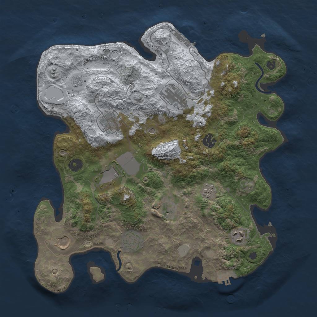 Rust Map: Procedural Map, Size: 3560, Seed: 2600836, 18 Monuments