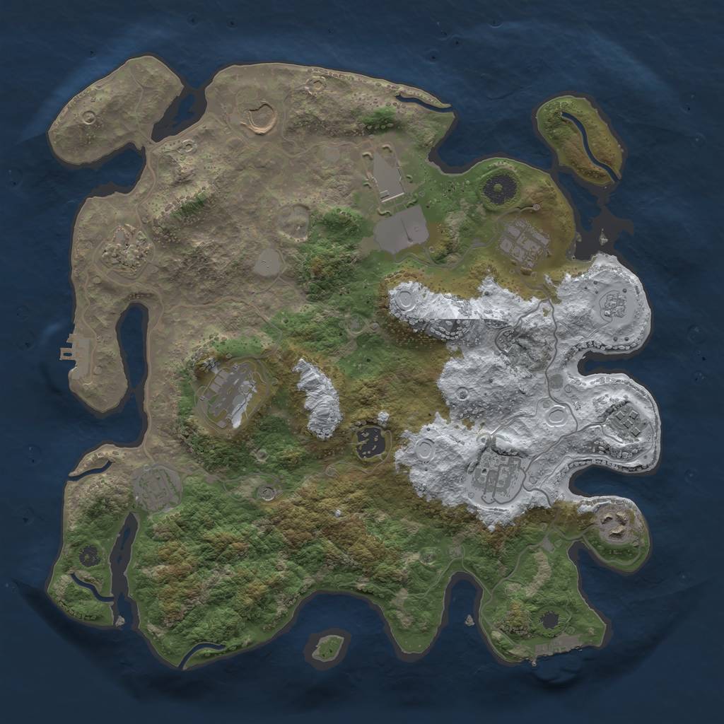 Rust Map: Procedural Map, Size: 3560, Seed: 5895603, 19 Monuments