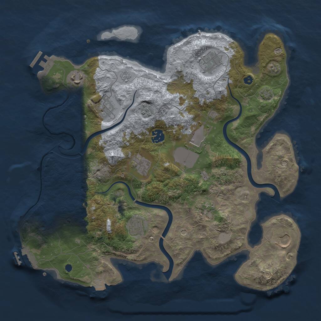 Rust Map: Procedural Map, Size: 3560, Seed: 4690097, 16 Monuments