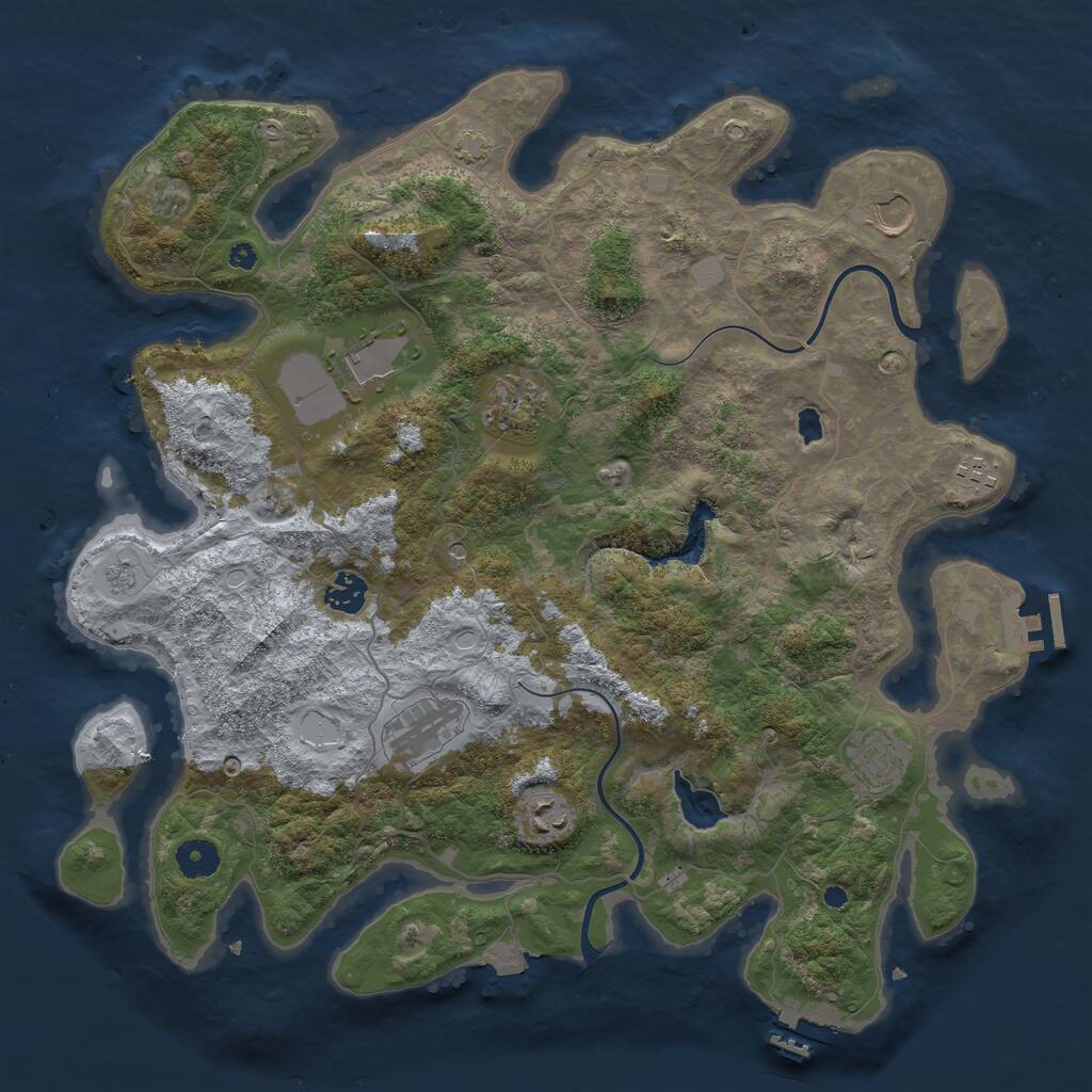 Rust Map: Procedural Map, Size: 4000, Seed: 1116542022, 14 Monuments