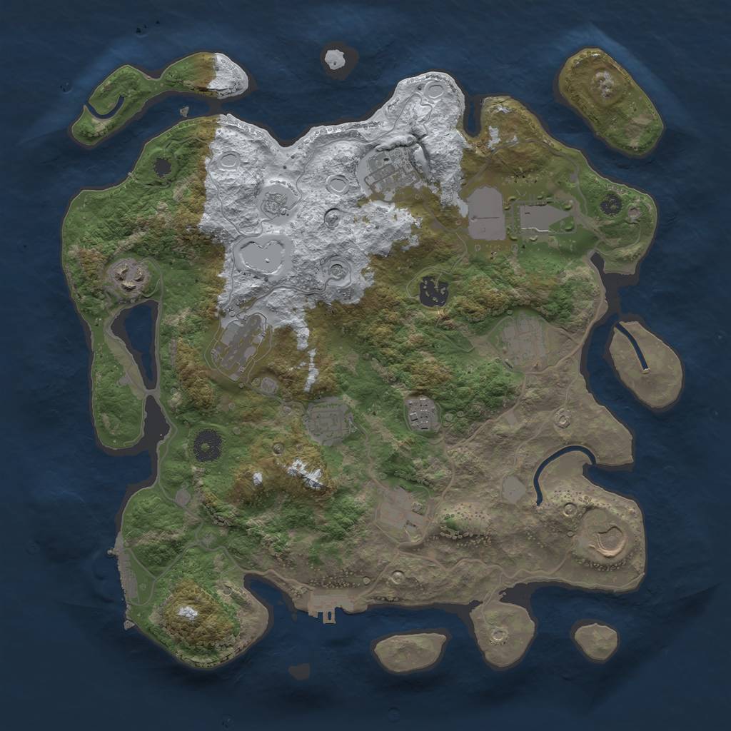 Rust Map: Procedural Map, Size: 3560, Seed: 4694811, 19 Monuments