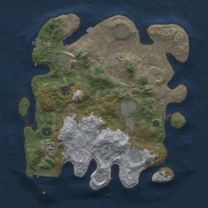 Thumbnail Rust Map: Procedural Map, Size: 3500, Seed: 283013262, 16 Monuments