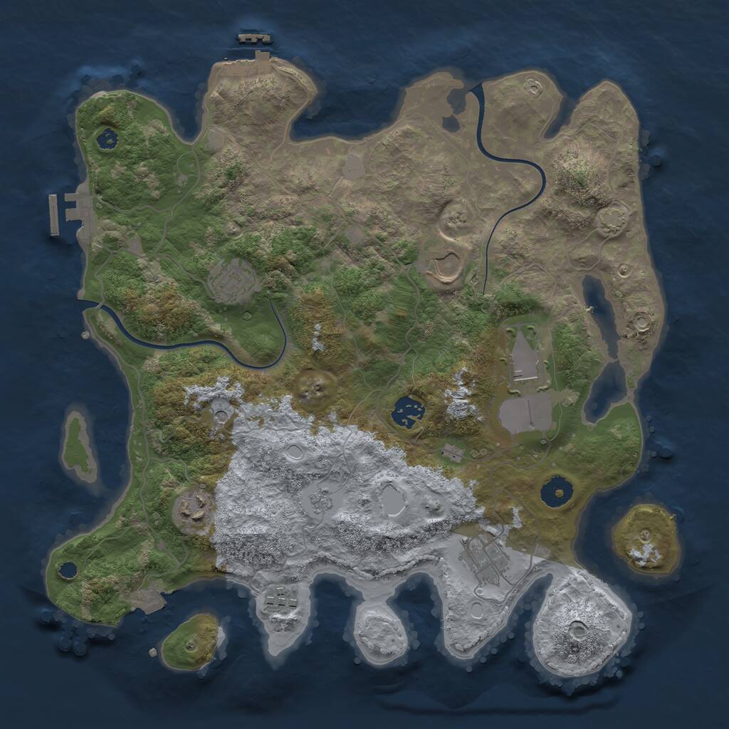 Rust Map: Procedural Map, Size: 3560, Seed: 6186856, 13 Monuments