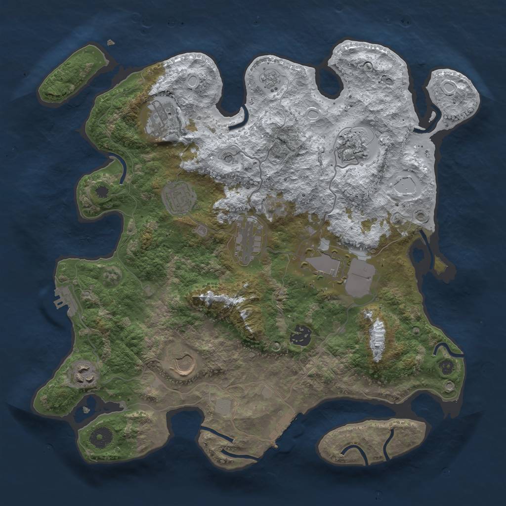 Rust Map: Procedural Map, Size: 3560, Seed: 1586320, 17 Monuments