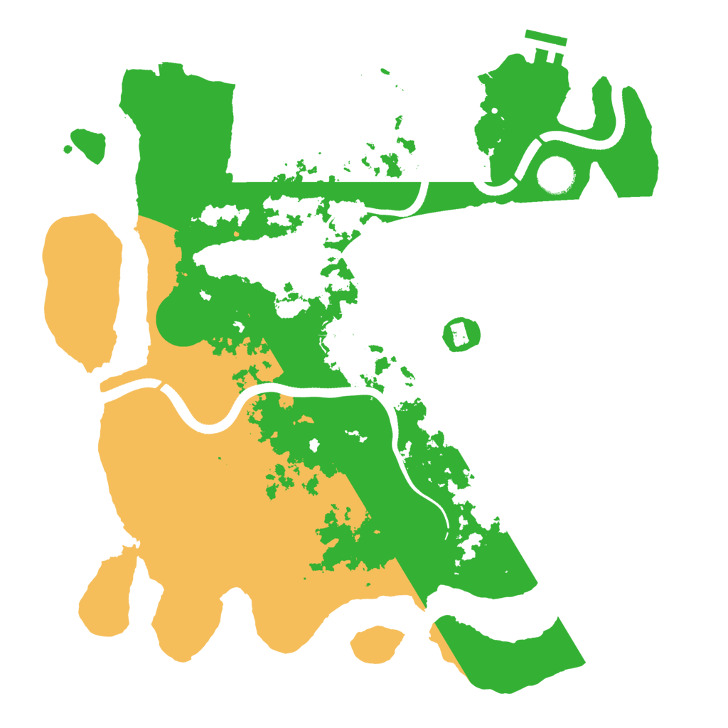 Biome Rust Map: Procedural Map, Size: 3500, Seed: 52678