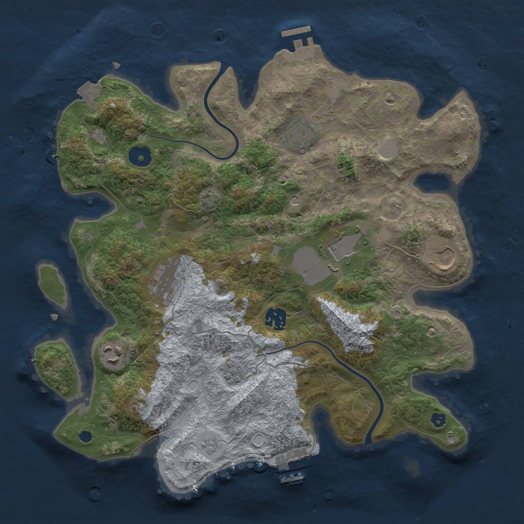 Rust Map: Procedural Map, Size: 3560, Seed: 2560117, 13 Monuments