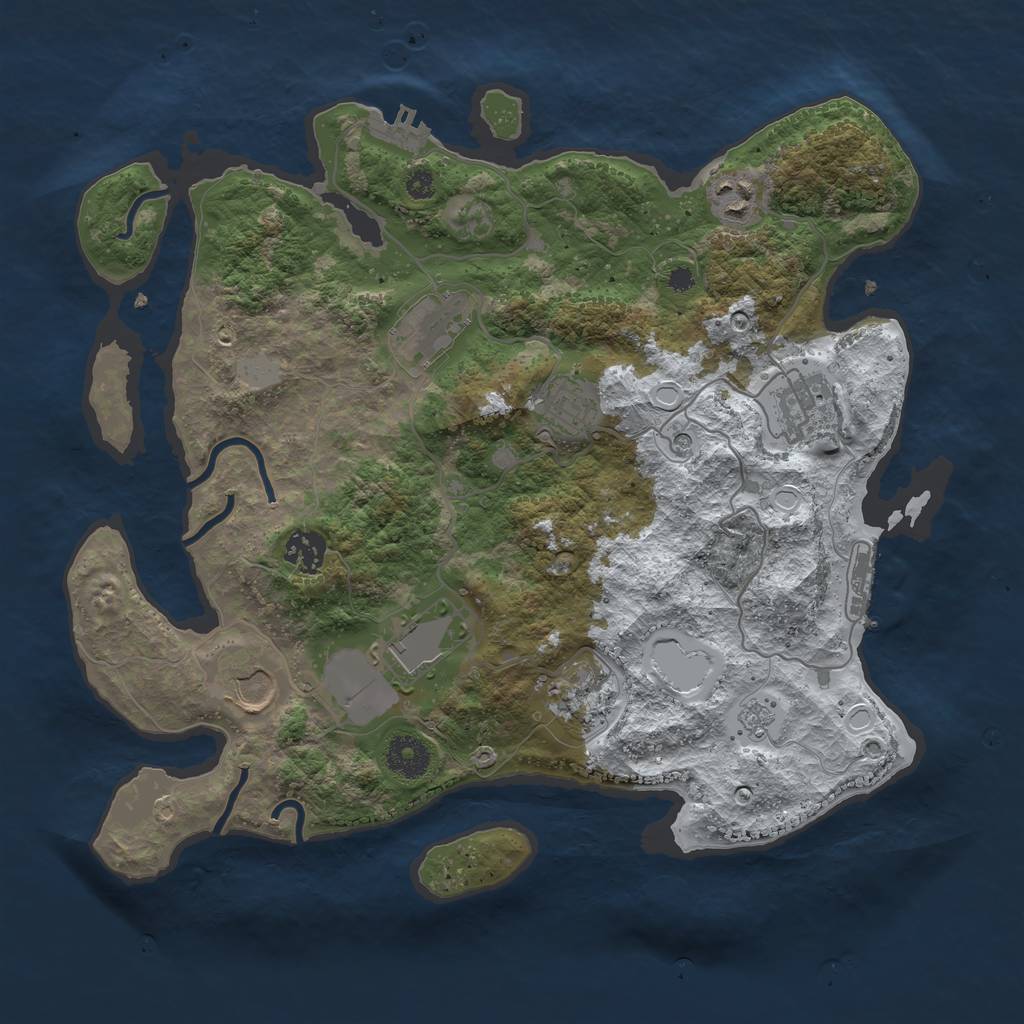 Rust Map: Procedural Map, Size: 3560, Seed: 526880, 17 Monuments