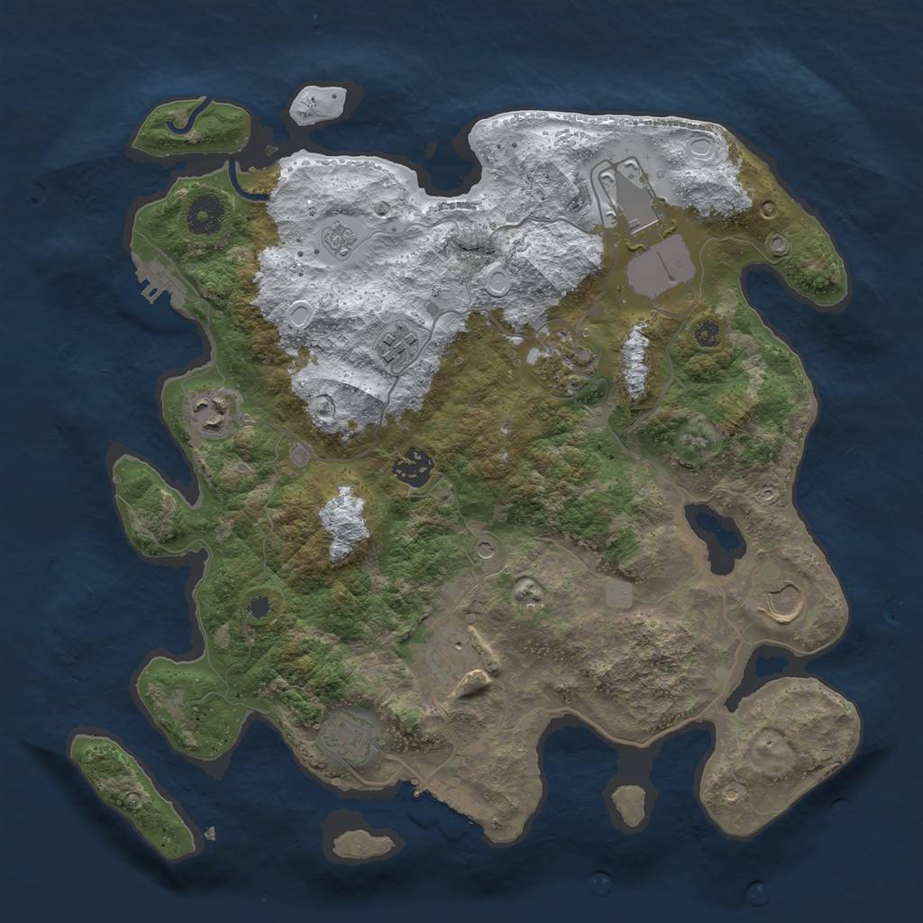 Rust Map: Procedural Map, Size: 3560, Seed: 2937995, 17 Monuments
