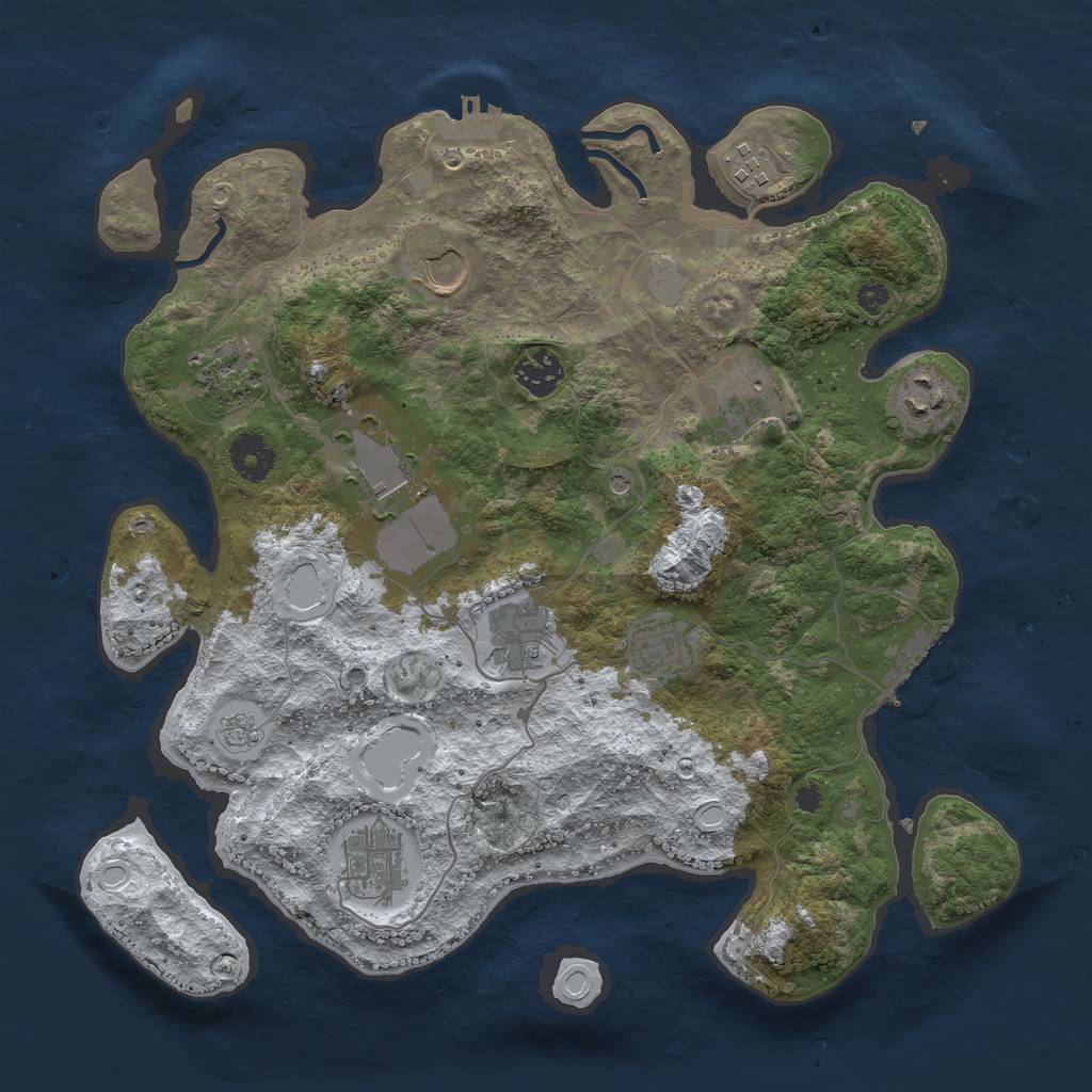 Rust Map: Procedural Map, Size: 3560, Seed: 5310806, 19 Monuments