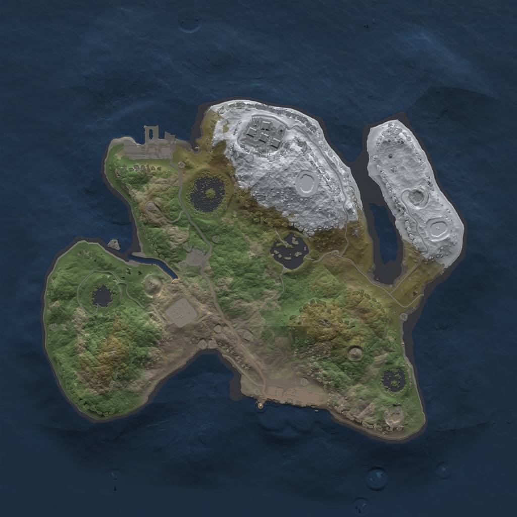 Rust Map: Procedural Map, Size: 2200, Seed: 1774045, 9 Monuments