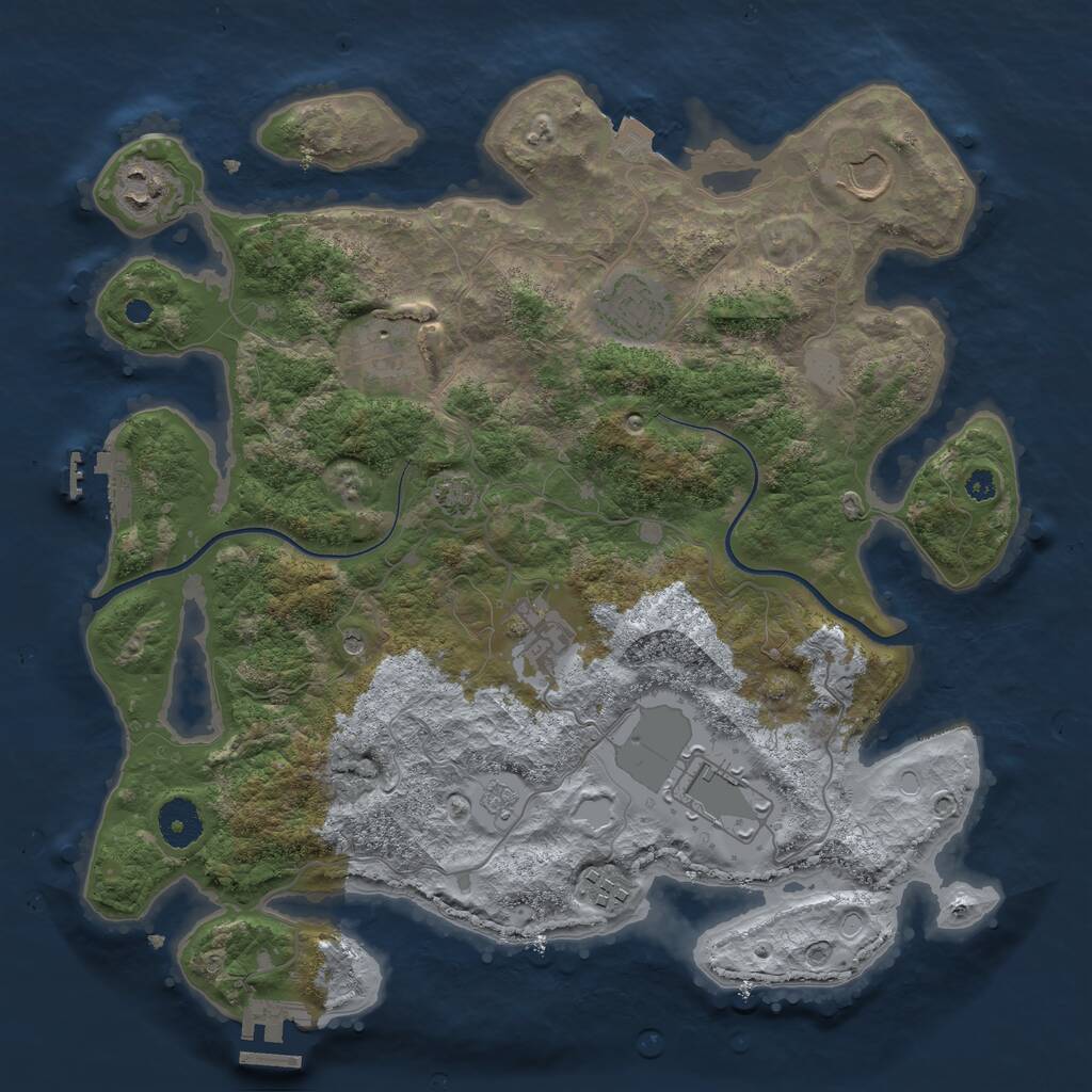 Rust Map: Procedural Map, Size: 3560, Seed: 1116647, 13 Monuments