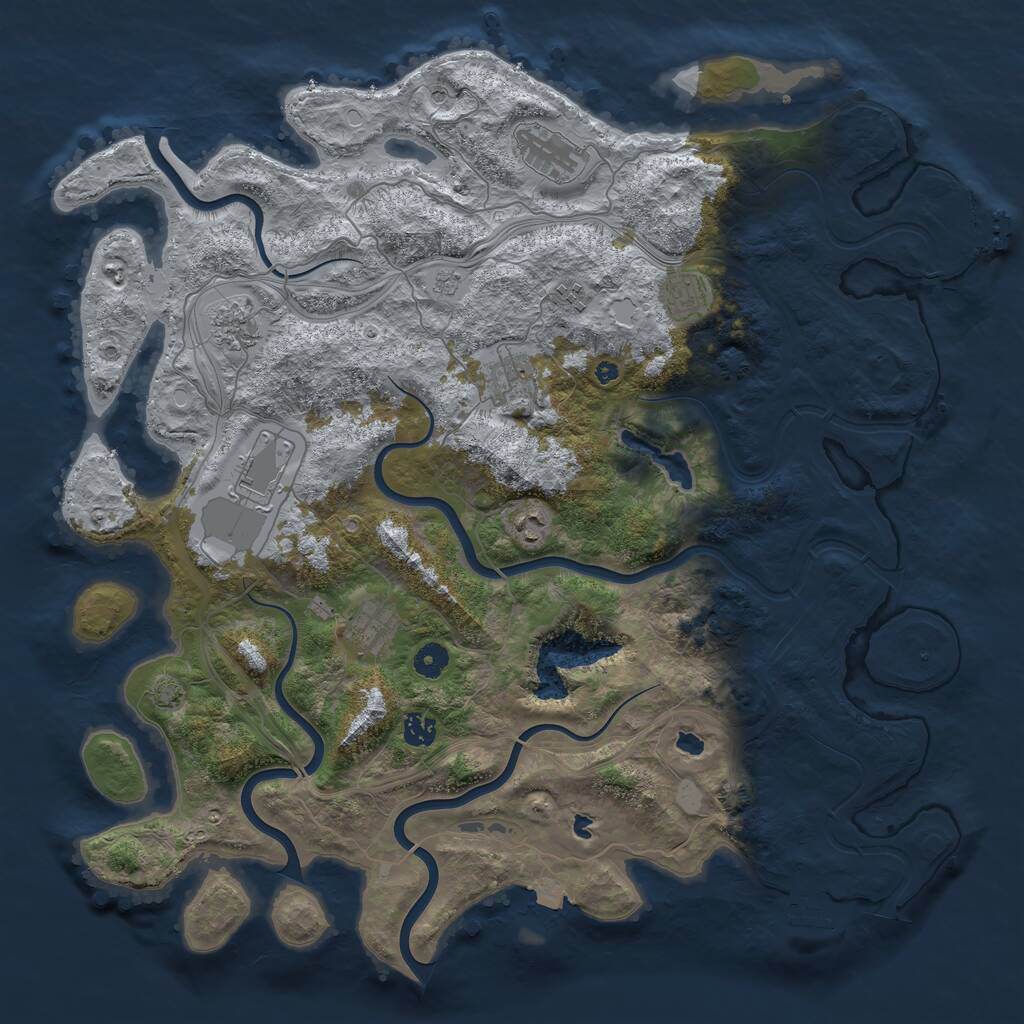 Rust Map: Procedural Map, Size: 4500, Seed: 683321034, 15 Monuments