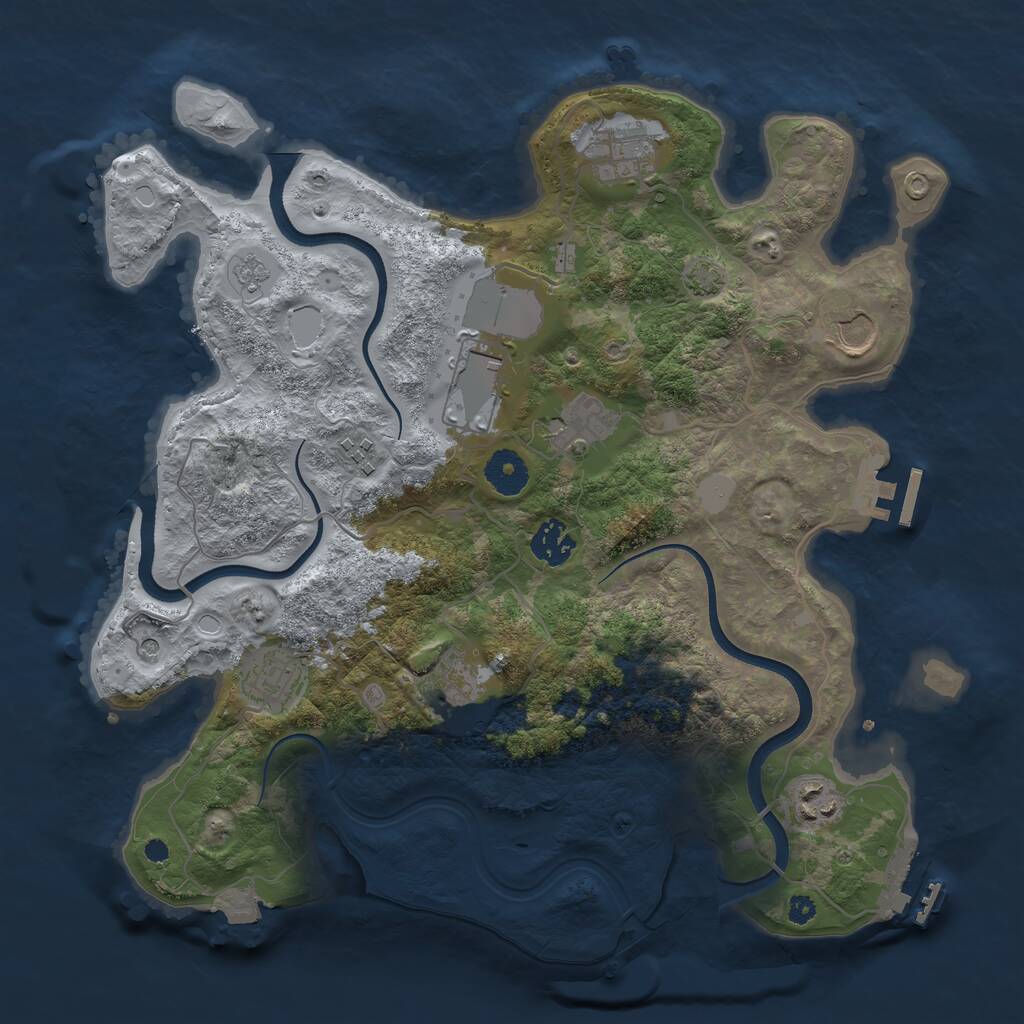Rust Map: Procedural Map, Size: 3560, Seed: 5355148, 15 Monuments
