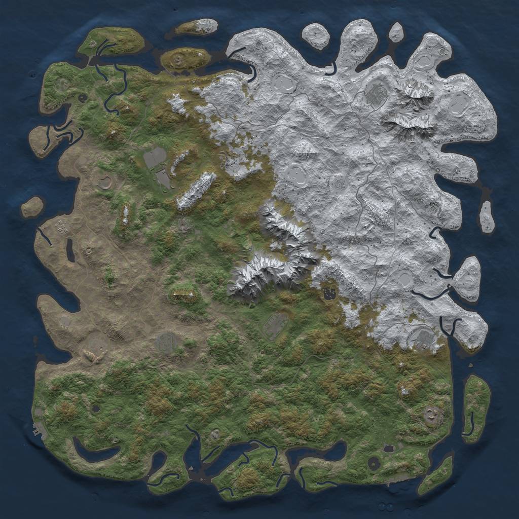 Rust Map: Procedural Map, Size: 6000, Seed: 4731643, 20 Monuments