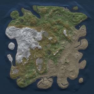 Thumbnail Rust Map: Procedural Map, Size: 4300, Seed: 2707, 20 Monuments