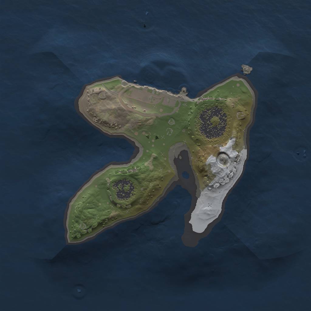 Rust Map: Procedural Map, Size: 1500, Seed: 50600, 5 Monuments