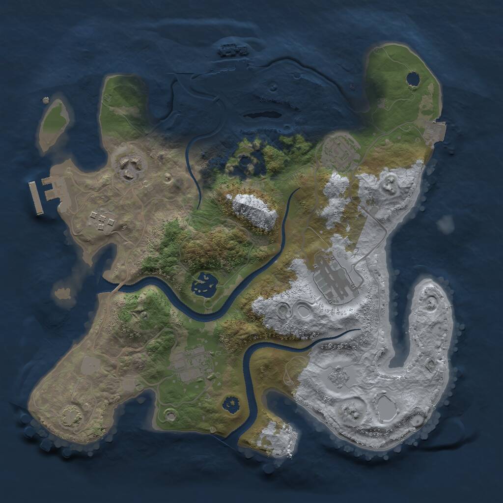 Rust Map: Procedural Map, Size: 3000, Seed: 1718968085, 12 Monuments