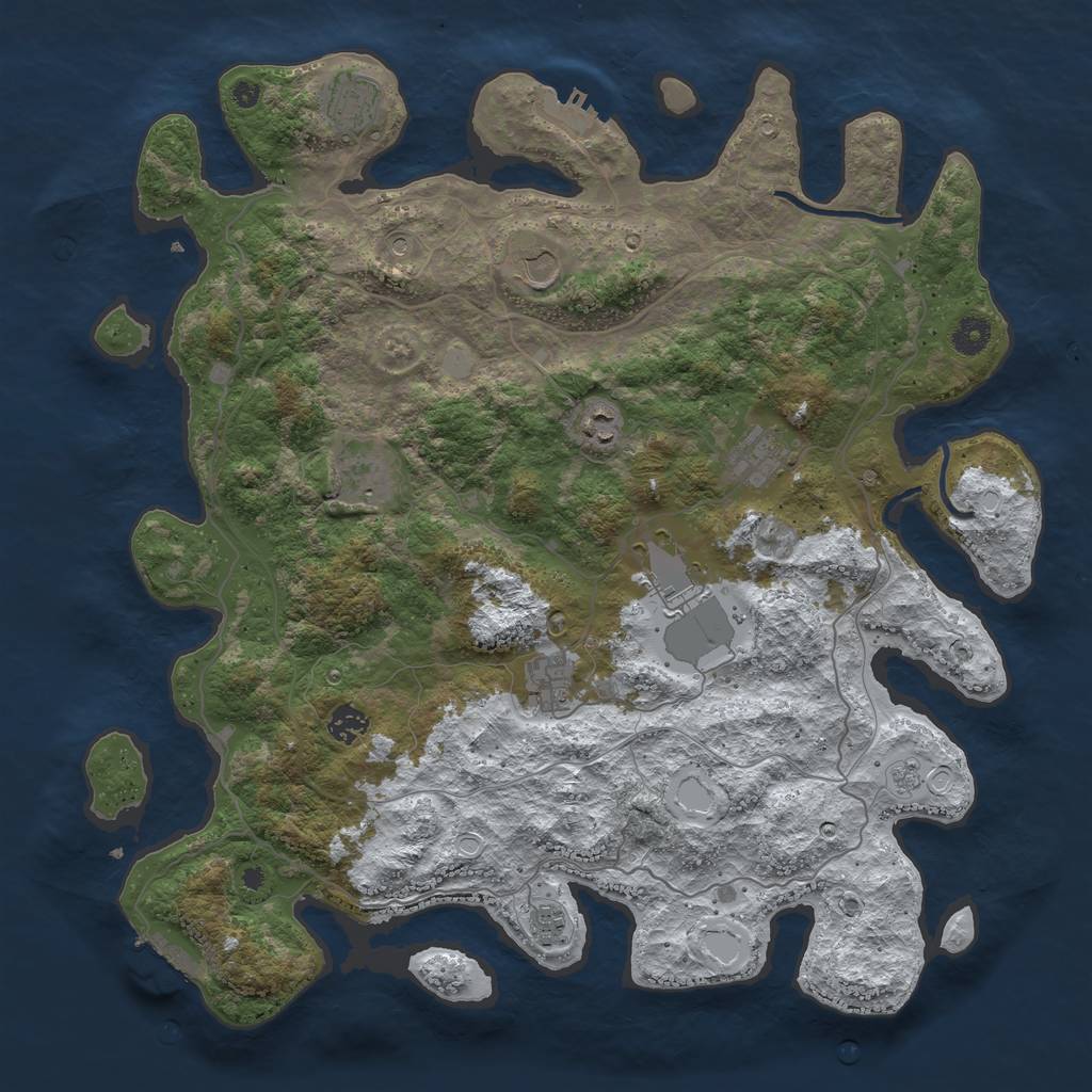 Rust Map: Procedural Map, Size: 4250, Seed: 2006241072, 18 Monuments