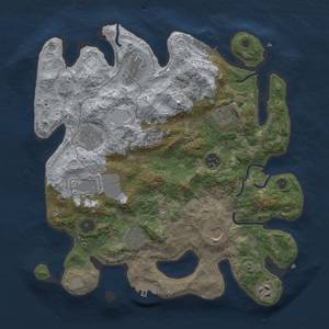 Thumbnail Rust Map: Procedural Map, Size: 3500, Seed: 622326314, 16 Monuments