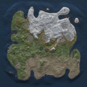 Thumbnail Rust Map: Procedural Map, Size: 3500, Seed: 1110926402, 18 Monuments