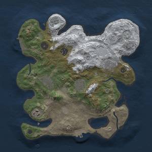 Thumbnail Rust Map: Procedural Map, Size: 3000, Seed: 2126829259, 15 Monuments