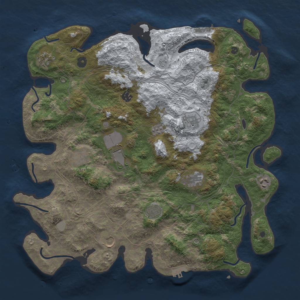 Rust Map: Procedural Map, Size: 4250, Seed: 5680, 19 Monuments