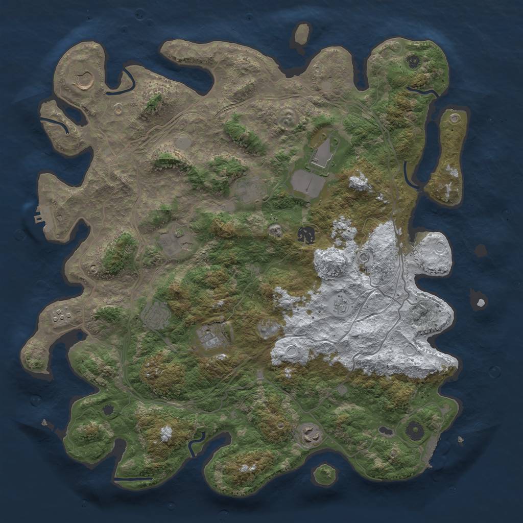 Rust Map: Procedural Map, Size: 4250, Seed: 1662128491, 18 Monuments