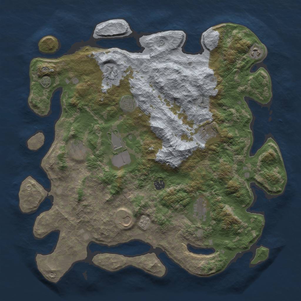 Rust Map: Barren, Size: 4250, Seed: 23042022, 14 Monuments