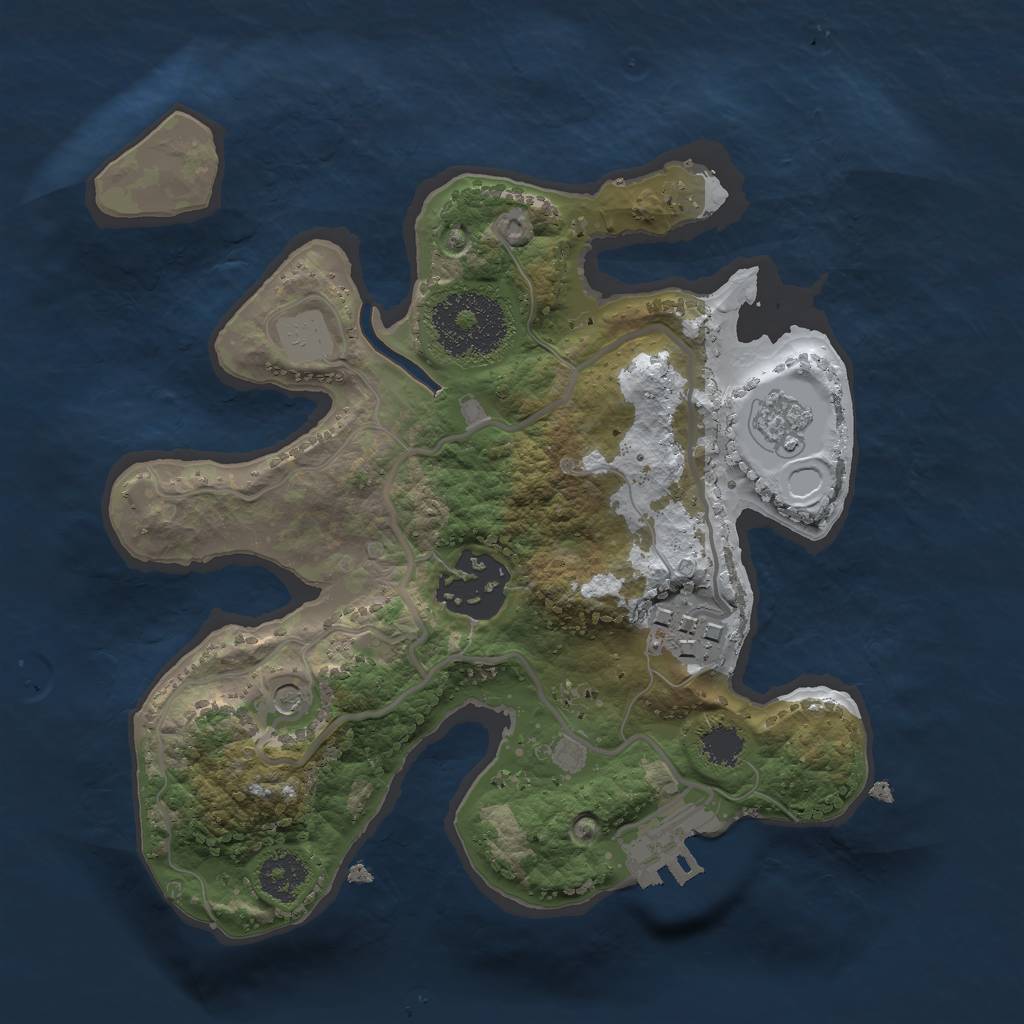 Rust Map: Procedural Map, Size: 2200, Seed: 295067587, 10 Monuments