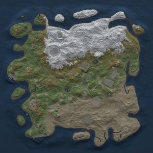 Thumbnail Rust Map: Procedural Map, Size: 4350, Seed: 65, 20 Monuments