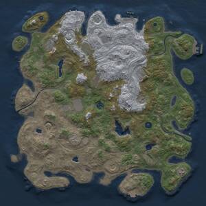 Thumbnail Rust Map: Procedural Map, Size: 4500, Seed: 963942017, 17 Monuments