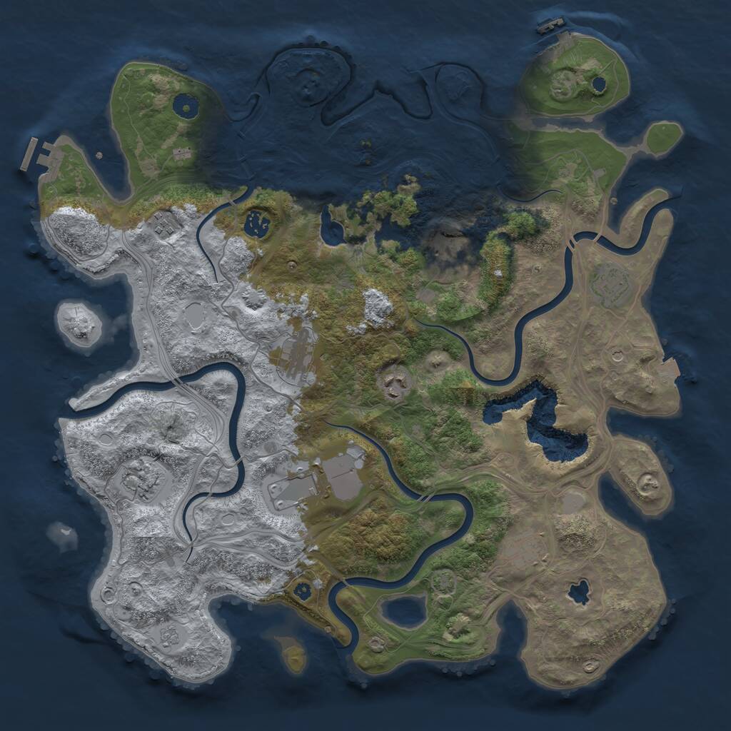 Rust Map: Procedural Map, Size: 4250, Seed: 1288886185, 15 Monuments