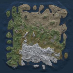 Thumbnail Rust Map: Procedural Map, Size: 4500, Seed: 1182601573, 19 Monuments