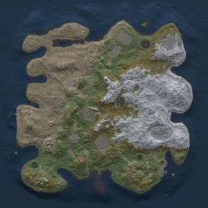 Thumbnail Rust Map: Procedural Map, Size: 3700, Seed: 1153331241, 17 Monuments