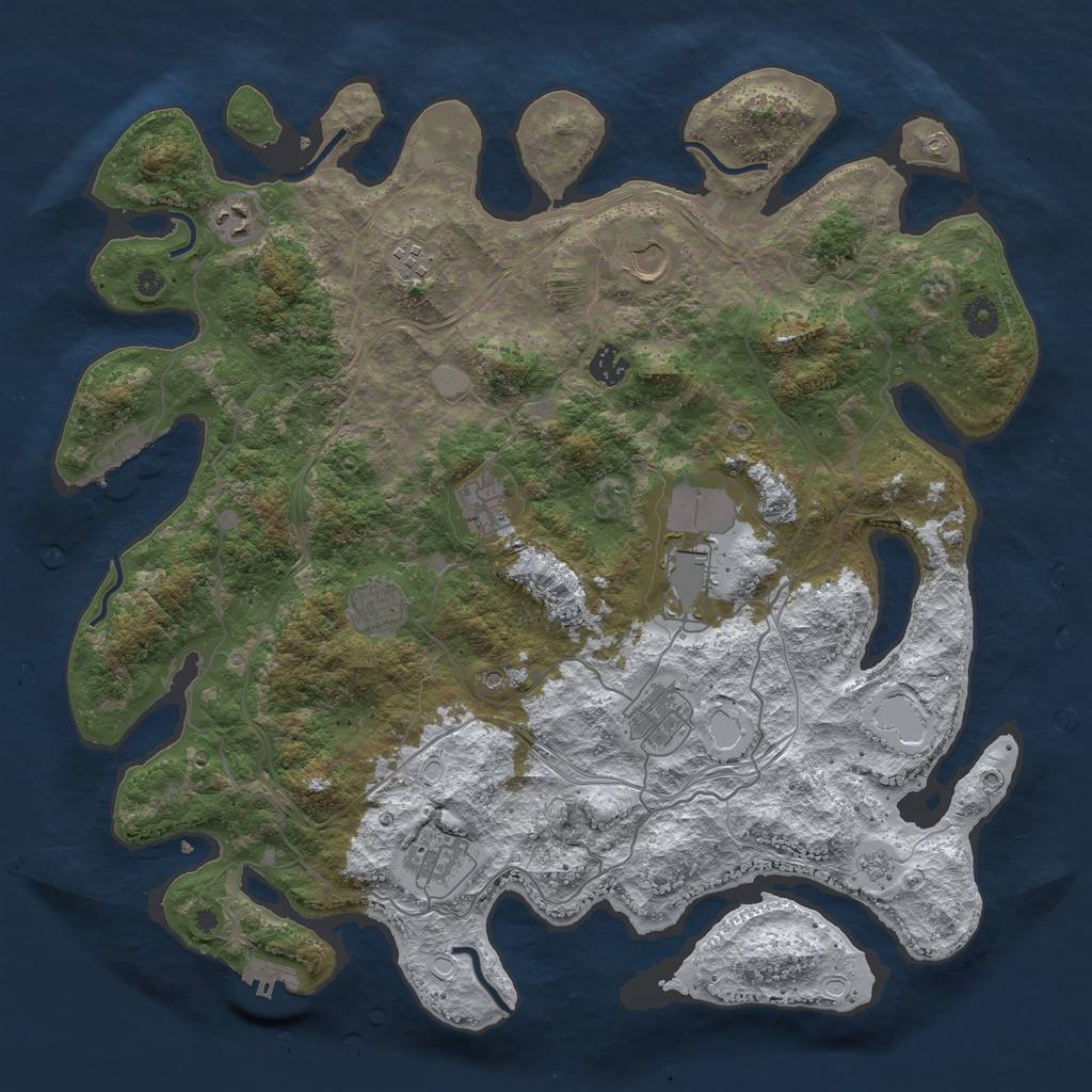 Rust Map: Procedural Map, Size: 4250, Seed: 5050, 18 Monuments