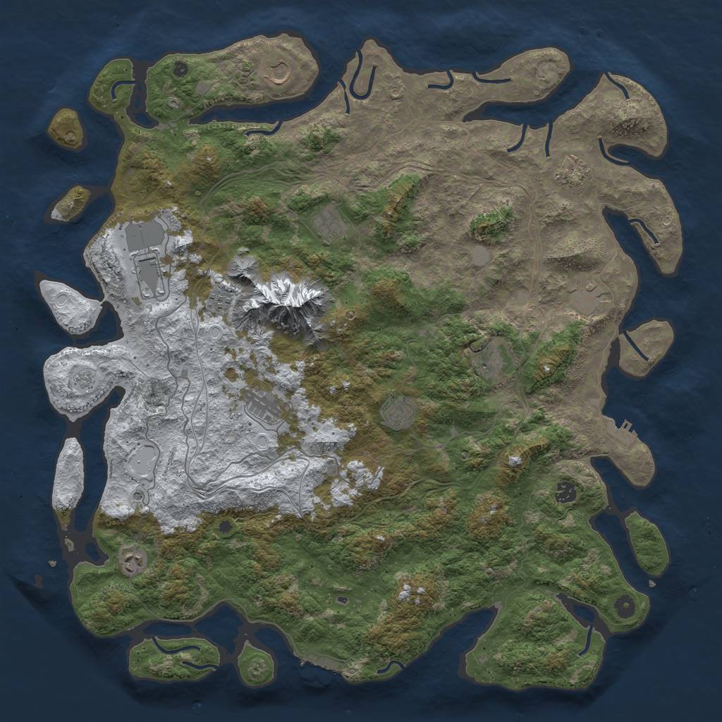 Rust Map: Procedural Map, Size: 5000, Seed: 11245246, 20 Monuments