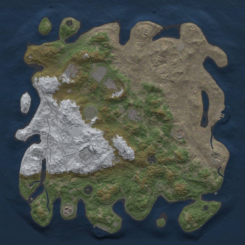 Rust Map: Procedural Map, Size: 4250, Seed: 6321467, 19 Monuments