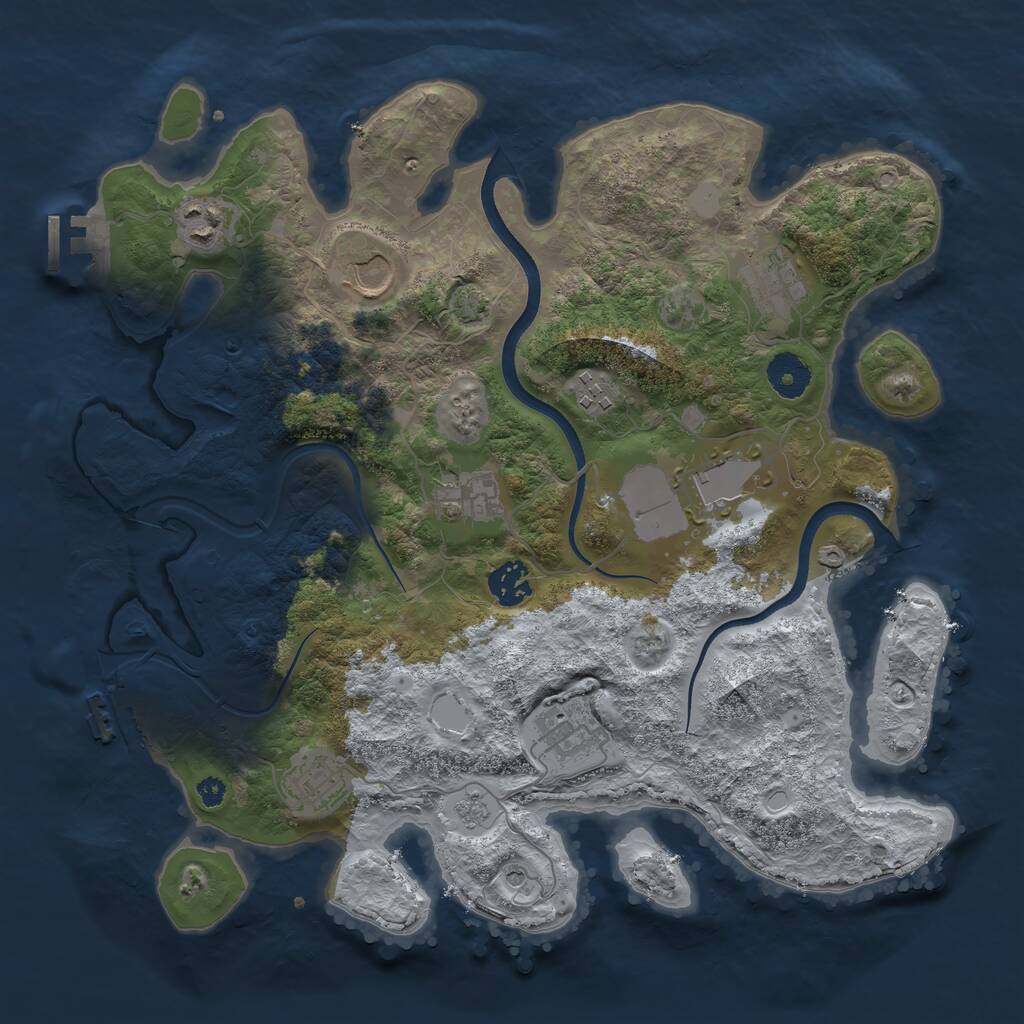 Rust Map: Procedural Map, Size: 3560, Seed: 426263, 15 Monuments