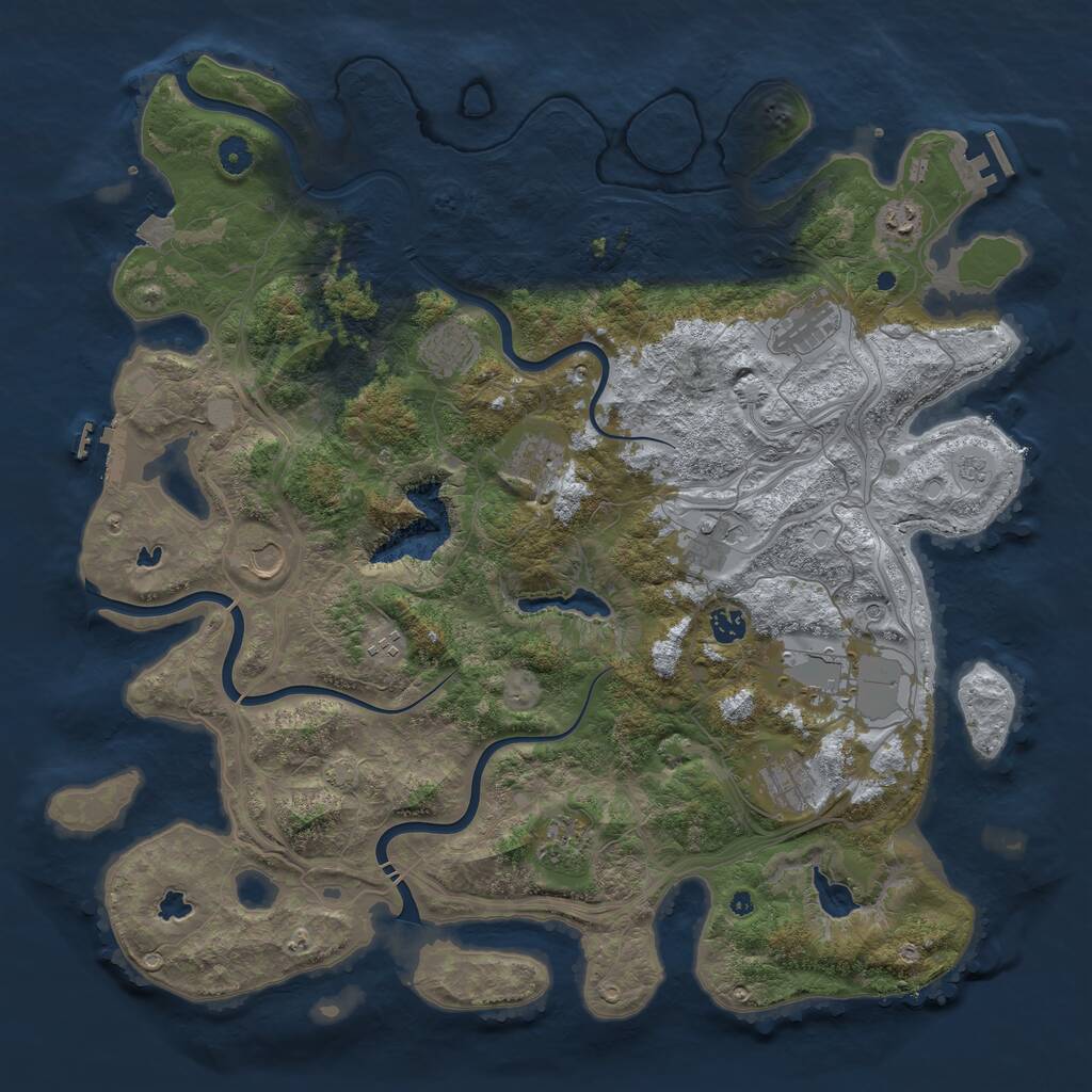 Rust Map: Procedural Map, Size: 4601, Seed: 1337, 17 Monuments