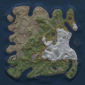 Thumbnail Rust Map: Procedural Map, Size: 3700, Seed: 653239928, 20 Monuments