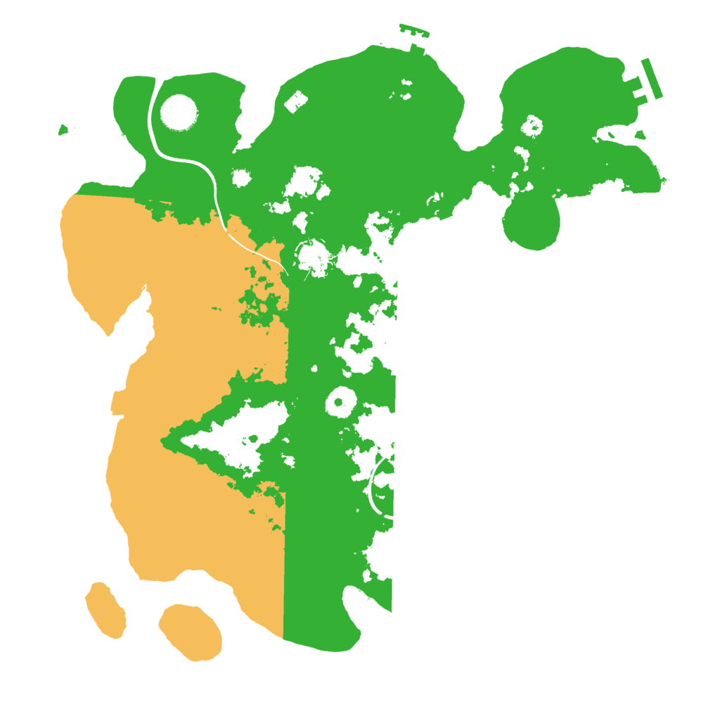 Biome Rust Map: Procedural Map, Size: 3500, Seed: 9657