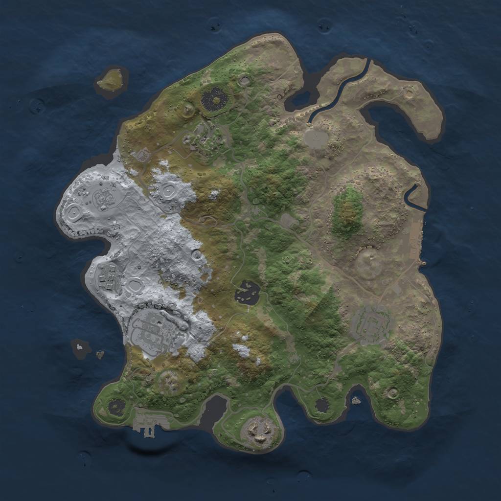 Rust Map: Procedural Map, Size: 3000, Seed: 1503349039, 12 Monuments