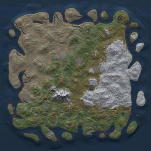 Thumbnail Rust Map: Procedural Map, Size: 5000, Seed: 111283, 18 Monuments