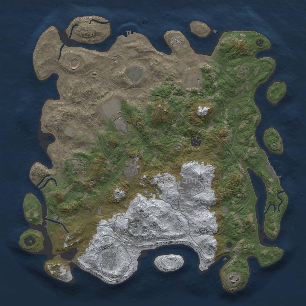 Rust Map: Procedural Map, Size: 4250, Seed: 289313190, 20 Monuments