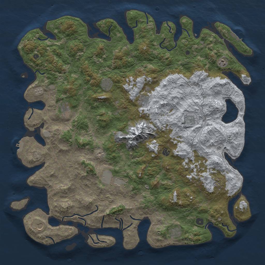 Rust Map: Procedural Map, Size: 5300, Seed: 1337, 20 Monuments