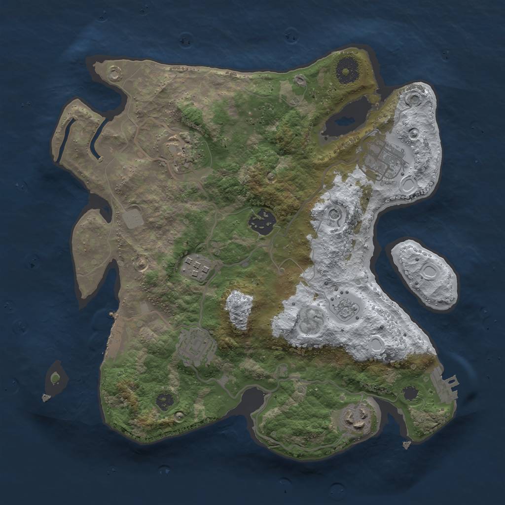 Rust Map: Procedural Map, Size: 3000, Seed: 474455932, 15 Monuments
