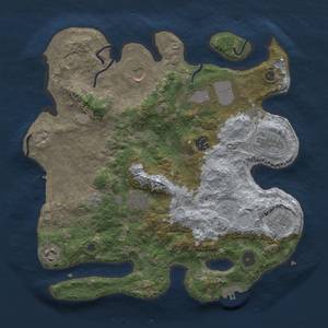 Thumbnail Rust Map: Procedural Map, Size: 3500, Seed: 1684666210, 15 Monuments