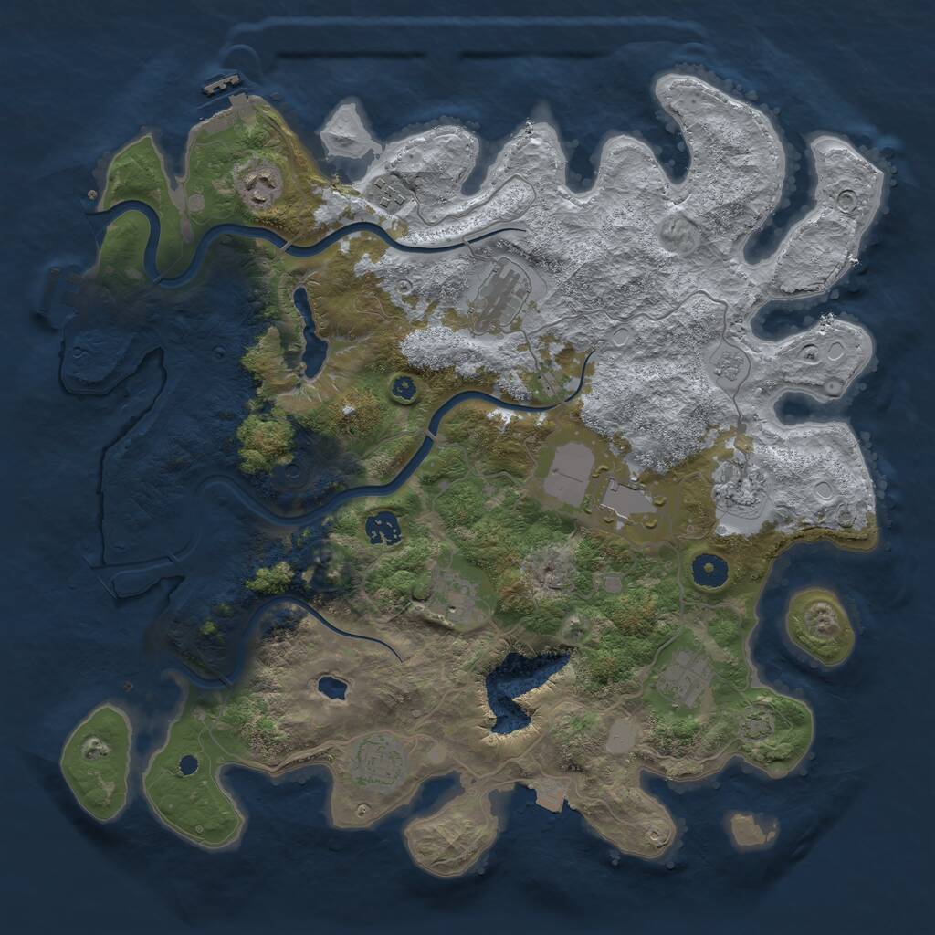 Rust Map: Procedural Map, Size: 4000, Seed: 1815339524, 15 Monuments