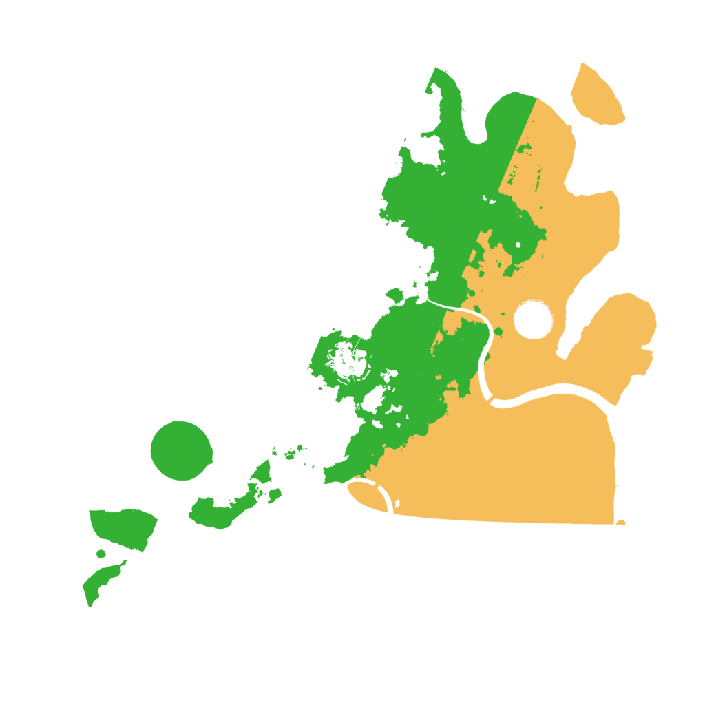 Biome Rust Map: Procedural Map, Size: 3200, Seed: 63744