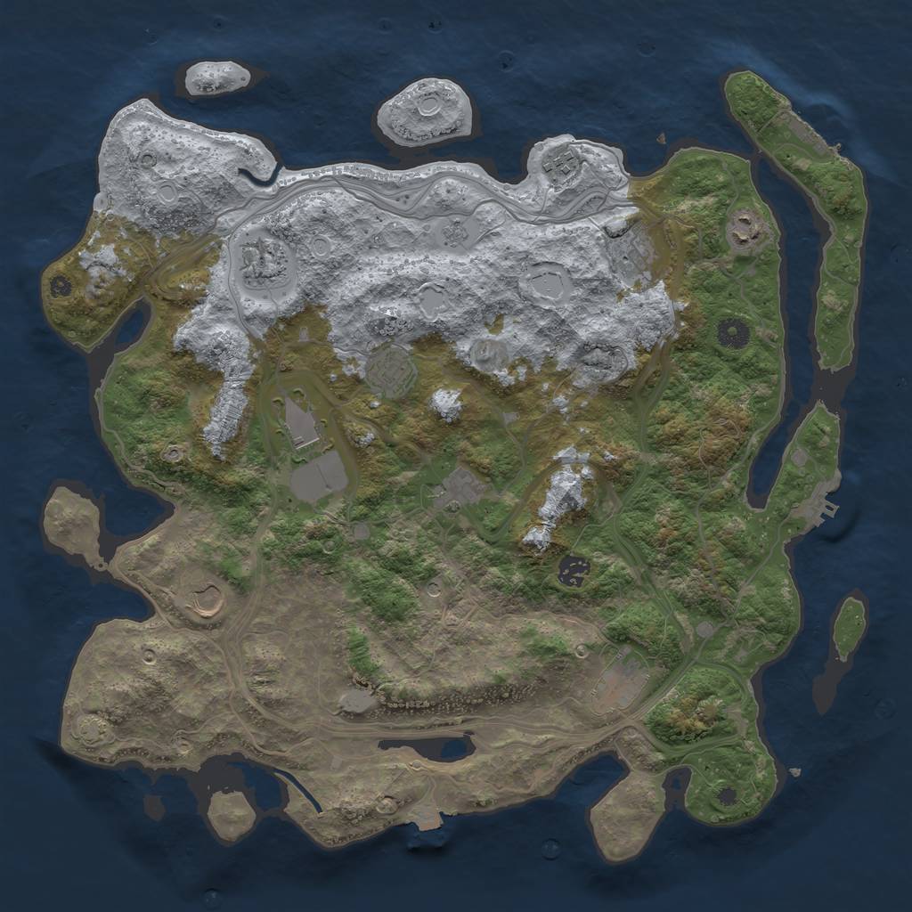 Rust Map: Procedural Map, Size: 4250, Seed: 159114749, 18 Monuments